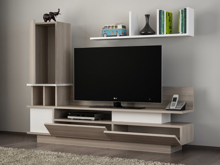 Hanah Home Mueble para TV Blanco y Córdoba